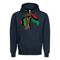Navy black power african license Zipper Hoodie - artisFamous