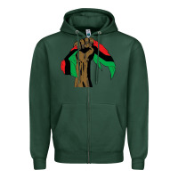 Sports Green black power african license Zipper Hoodie - artisFamous
