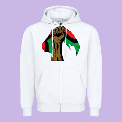 Black Power African License Zipper Hoodie Designed By Artisfamous