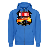 True Royal HOT ROD GARAGE CAR Zipper Hoodie - artisFamous