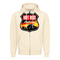 Sandshell HOT ROD GARAGE CAR Zipper Hoodie - artisFamous