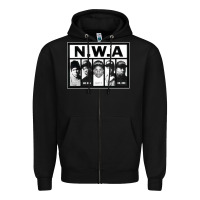 Black N.W.A Californian hip hop group N.W.A Zipper Hoodie - artisFamous