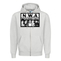 Dove Grey N.W.A Californian hip hop group N.W.A Zipper Hoodie - artisFamous