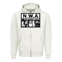 Oatmeal Heather N.W.A Californian hip hop group N.W.A Zipper Hoodie - artisFamous