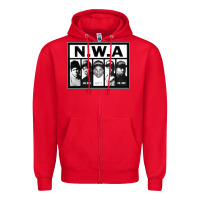 Red N.W.A Californian hip hop group N.W.A Zipper Hoodie - artisFamous