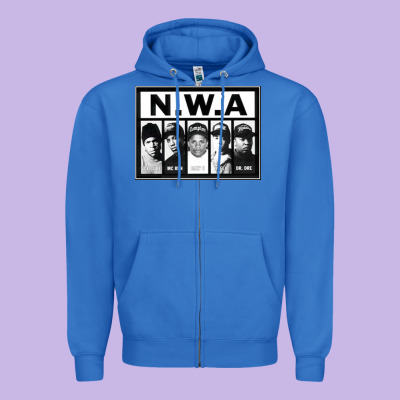 N.w.a Californian Hip Hop Group N.w.a Zipper Hoodie Designed By Artisfamous