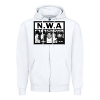 White N.W.A Californian hip hop group N.W.A Zipper Hoodie - artisFamous