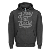 Charcoal Heather JImmy Eat World Zipper Hoodie - artisFamous