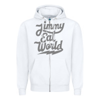 White JImmy Eat World Zipper Hoodie - artisFamous