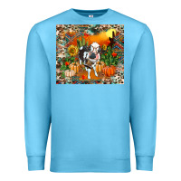 Ocean Blue Fall baby cow Premium Sweatshirt - RanaPortraitStore