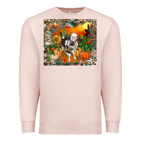 Pale Pink Fall baby cow Premium Sweatshirt - RanaPortraitStore