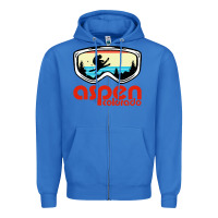True Royal aspen colorado ski mountain skiing retro vacation Zipper Hoodie - artisFamous