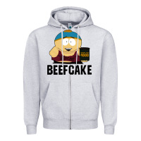 Heather Grey beefcake Zipper Hoodie - artisFamous