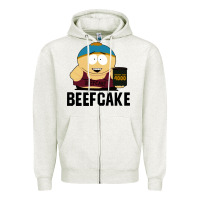 Oatmeal Heather beefcake Zipper Hoodie - artisFamous