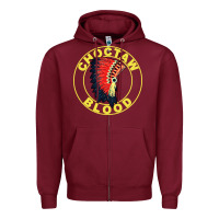 Burgundy choctaw blood Zipper Hoodie - artisFamous