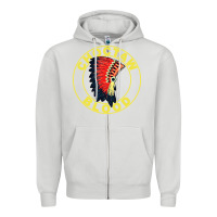 Dove Grey choctaw blood Zipper Hoodie - artisFamous