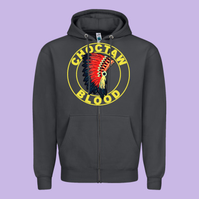 Choctaw Blood Zipper Hoodie Designed By Artisfamous