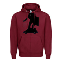 Burgundy Elephant Black To Stand On Your Car Zipper Hoodie - artisFamous