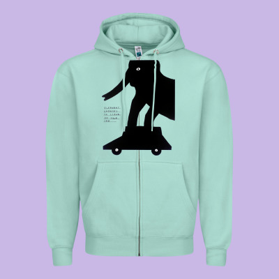 Elephant Black To Stand On Your Car Zipper Hoodie Designed By Artisfamous