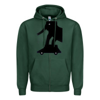 Sports Green Elephant Black To Stand On Your Car Zipper Hoodie - artisFamous