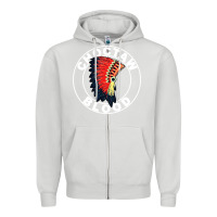 Dove Grey choctaw blood Zipper Hoodie - artisFamous