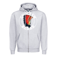 Heather Grey choctaw blood Zipper Hoodie - artisFamous