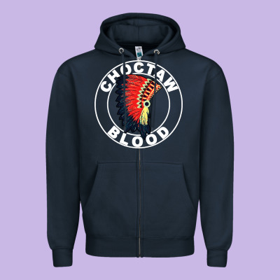 Choctaw Blood Zipper Hoodie Designed By Artisfamous