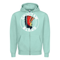 Seafoam choctaw blood Zipper Hoodie - artisFamous