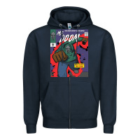 Navy Legend Magazine Zipper Hoodie - artisFamous
