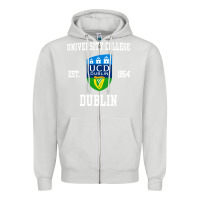 Dove Grey university college dublin Zipper Hoodie - artisFamous