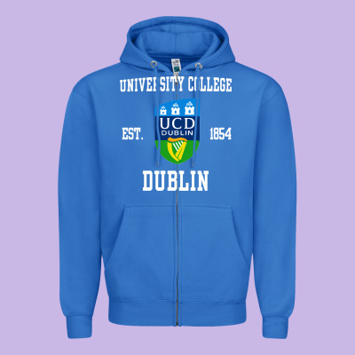 University College Dublin Zipper Hoodie Designed By Artisfamous