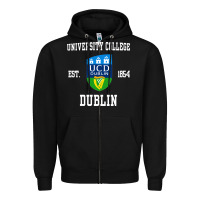 Black university college dublin Zipper Hoodie - artisFamous