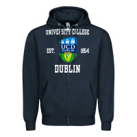Navy university college dublin Zipper Hoodie - artisFamous