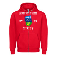 Red university college dublin Zipper Hoodie - artisFamous