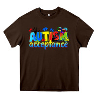Chocolate Brown Autism acceptance Heavy Core Tee - CowGirlArtShop