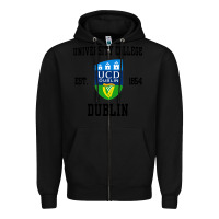 Black university college dublin Zipper Hoodie - artisFamous