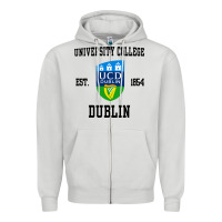 Dove Grey university college dublin Zipper Hoodie - artisFamous