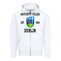 White university college dublin Zipper Hoodie - artisFamous
