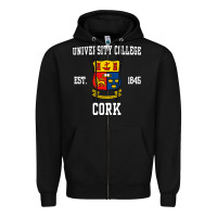 Black university college cork Zipper Hoodie - artisFamous