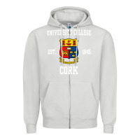 Dove Grey university college cork Zipper Hoodie - artisFamous