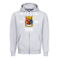 Heather Grey university college cork Zipper Hoodie - artisFamous