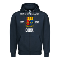 Navy university college cork Zipper Hoodie - artisFamous