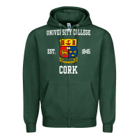 Sports Green university college cork Zipper Hoodie - artisFamous