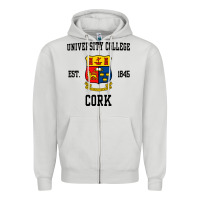 Dove Grey university college cork Zipper Hoodie - artisFamous