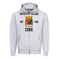 Heather Grey university college cork Zipper Hoodie - artisFamous