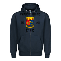 Navy university college cork Zipper Hoodie - artisFamous