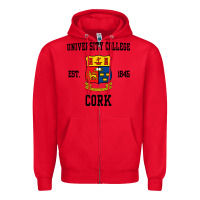 Red university college cork Zipper Hoodie - artisFamous