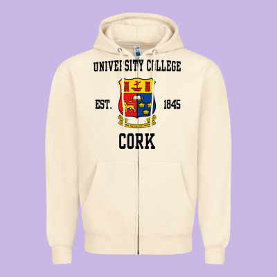 University College Cork Zipper Hoodie Designed By Artisfamous
