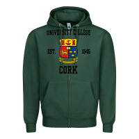 Sports Green university college cork Zipper Hoodie - artisFamous
