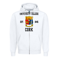 White university college cork Zipper Hoodie - artisFamous